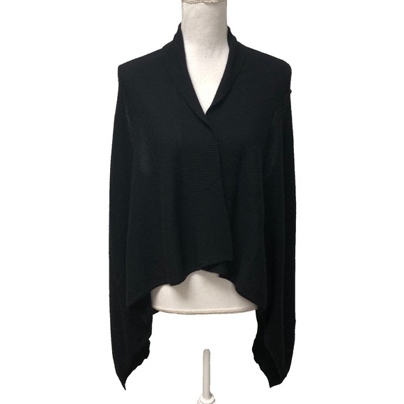 Charter Club Sweaters - Charter‎ Club Cashmere Cardigan Sweater Jumper Womens Medium Black Sharkbite Hem